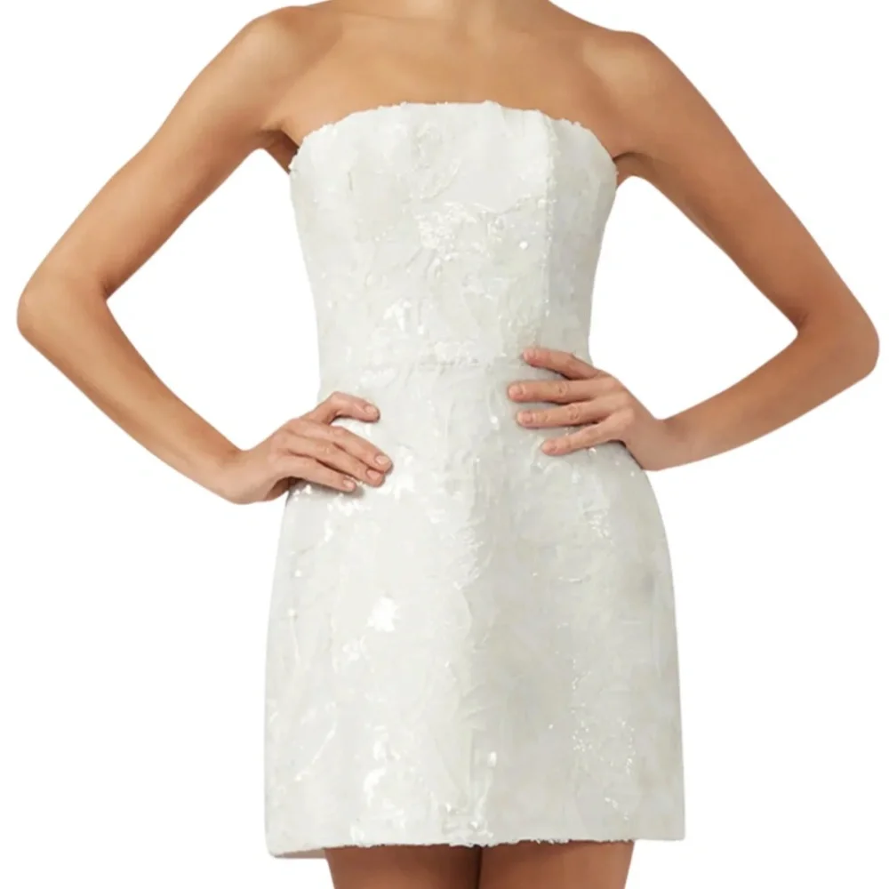 Helsi 'Linda' Sequin Mini Dress in White / Ivory (NWT) - Picture 1 of 13